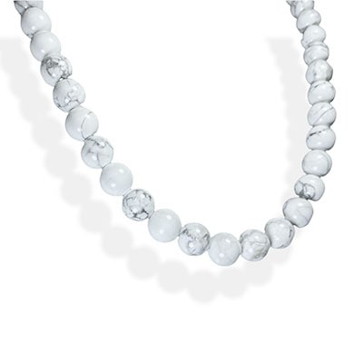 ≪FatimaDesign/ファティマデザイン≫ストーンネックレス・ハウライト　10mm玉