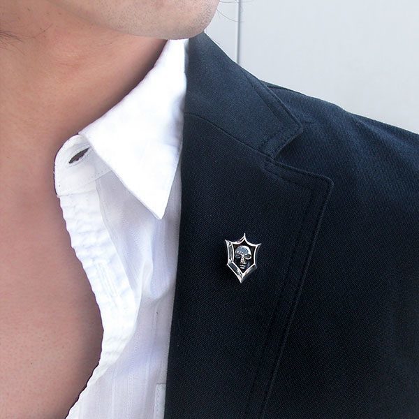 ≪DAgDART/ダグダート≫【Glass】スカルモチーフ シルバーラペルピン