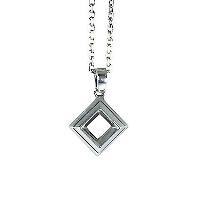 ≪DAgDART/ダグダート≫【Glass】スクエア シルバーペンダント /DT-456