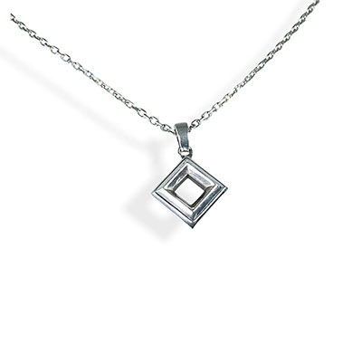 ≪DAgDART/ダグダート≫【Glass】スクエア シルバーペンダント /DT-456