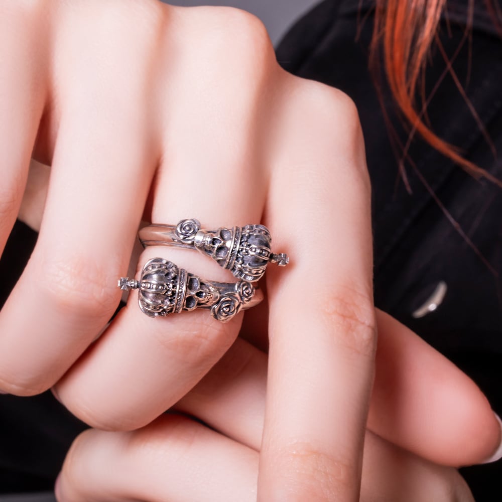 ≪Artemis Kings/アルテミスキングス≫ツインスカルクラウンリング