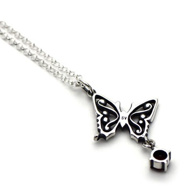 ≪Ageha≫蝶とストーンのペンダントトップ