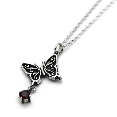 ≪Ageha≫蝶とストーンのペンダントトップ