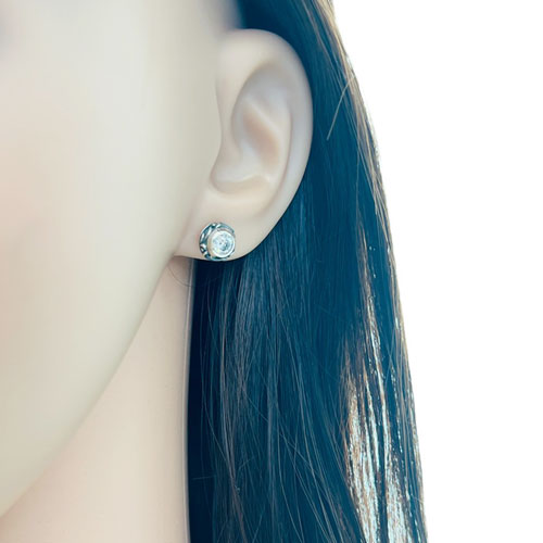 ≪AQUA FORTIS/アクアフォーティス≫シルバースタッドピアス(片耳用)