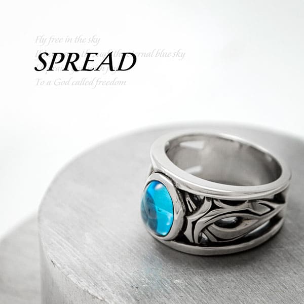 ≪DAgDART/ダグダート≫【SPREAD】ブルートパーズ シルバーリング /刻印可