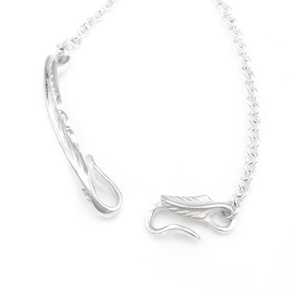 ≪DAgDART/ダグダート≫【ペア】選べる誕生石　フェザー シルバーペアブレスレット 