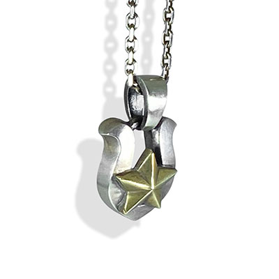 ≪PennyBlack/ペニーブラック≫星シルバー×真鍮 ペンダント 