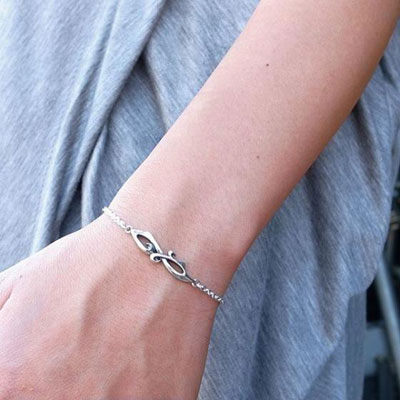 ≪DAgDART/ダグダート≫【ペア】アラベスク シルバーペアブレスレット 