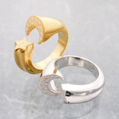 ≪Crescent Luna/クレセントルナ≫ LUNA ESTRELLA RING TYPE B　シルバー