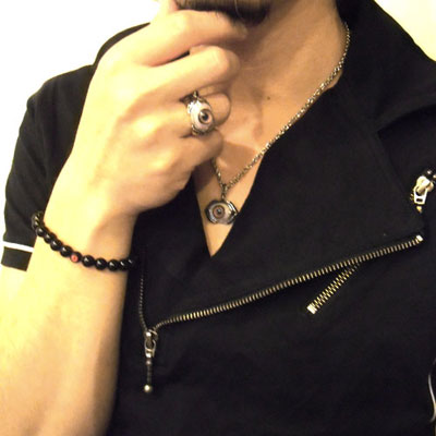 ≪FatimaDesign×ゴアグロ≫ファティマアイストーンブレスレットWH