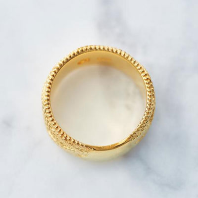 ≪Crescent Luna/クレセントルナ≫ TEXTIL RING   /テキスタイルリング GOLD