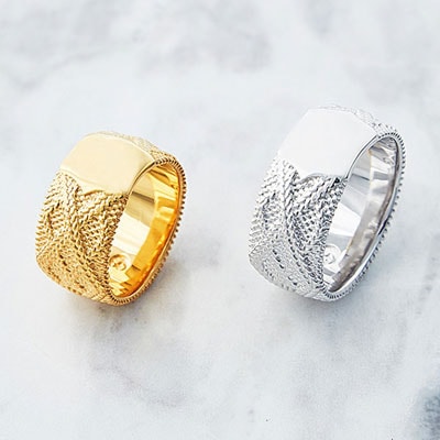 ≪Crescent Luna/クレセントルナ≫ TEXTIL RING   /テキスタイルリング GOLD