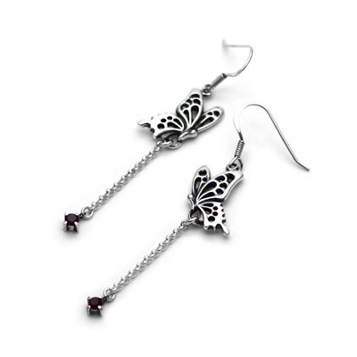 ≪Ageha≫蝶アゲハ シルバーピアス　