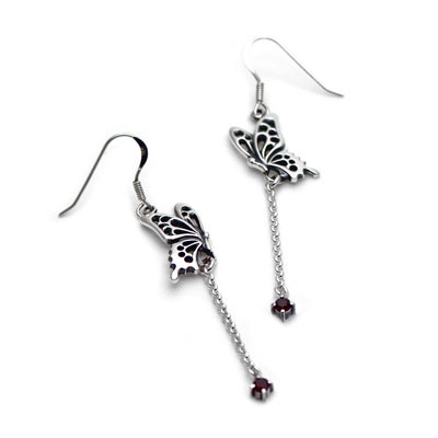 ≪Ageha≫蝶アゲハ シルバーピアス　