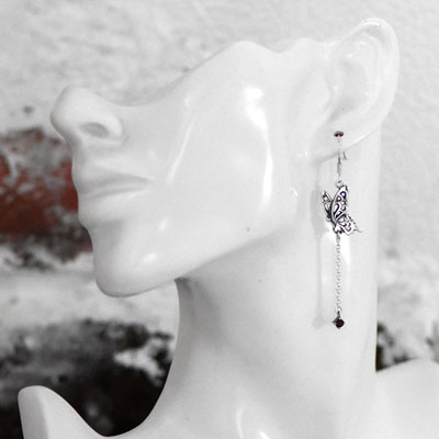 ≪Ageha≫蝶アゲハ シルバーピアス　