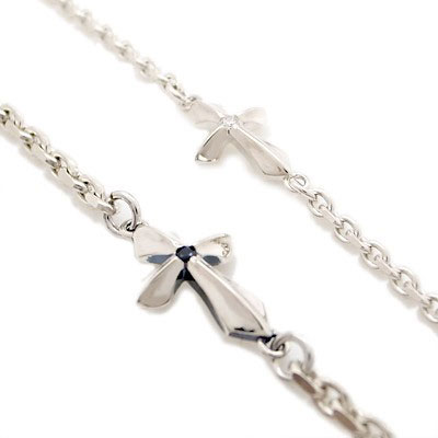 ≪DAgDART/ダグダート≫【ペア】選べる誕生石　クロスデザイン ストーン×シルバーペアブレスレット 