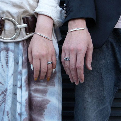 ≪DAgDART/ダグダート≫【ペア】スター シルバーペアブレスレット 