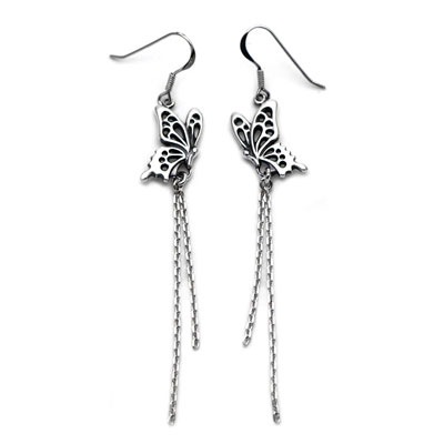 ≪Ageha≫蝶アゲハ シルバーピアス　