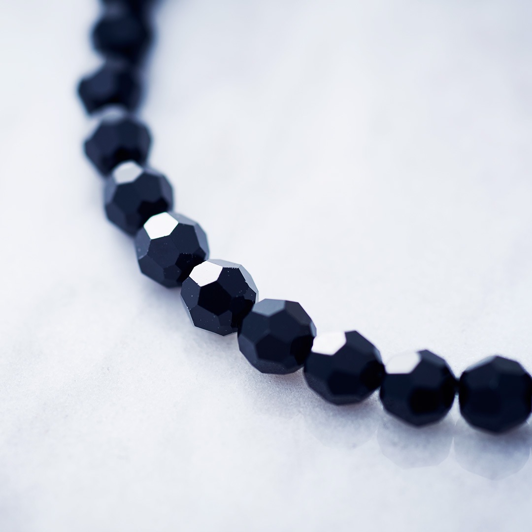 ≪Crescent Luna/クレセントルナ≫CRYSTAL GLASS ANKLET BK/クリスタルグラスアンクレットBK