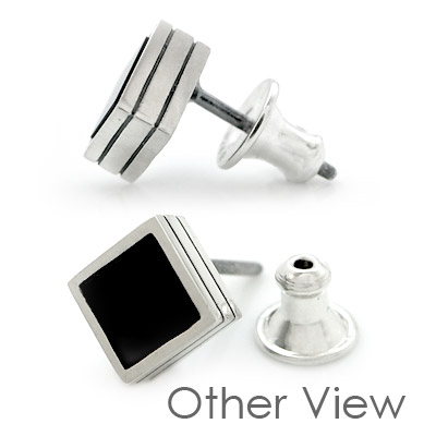 ≪DAgDART/ダグダート≫【Glass】オニキス×シルバーピアス /DP-094OX