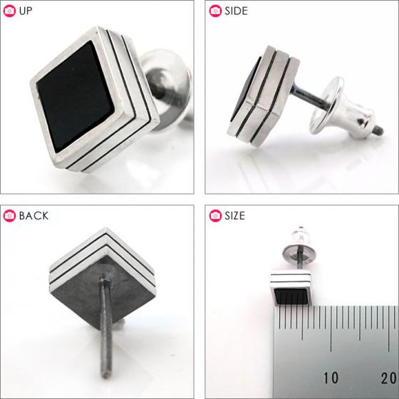 ≪DAgDART/ダグダート≫【Glass】オニキス×シルバーピアス /DP-094OX