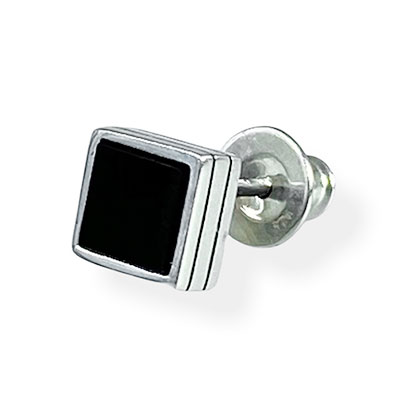 ≪DAgDART/ダグダート≫【Glass】オニキス×シルバーピアス /DP-094OX