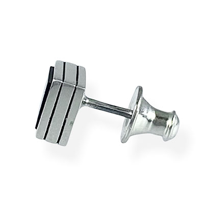 ≪DAgDART/ダグダート≫【Glass】オニキス×シルバーピアス /DP-094OX