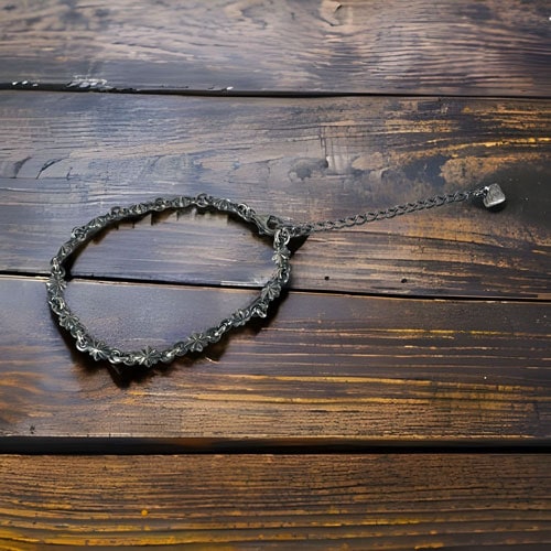 ≪FatimaDesign/ファティマデザイン≫スターダストチェーンブレス/燻し加工