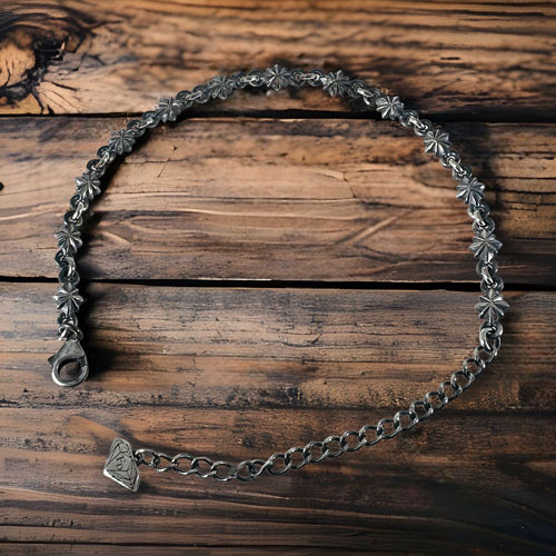 ≪FatimaDesign/ファティマデザイン≫スターダストチェーンブレス/燻し加工