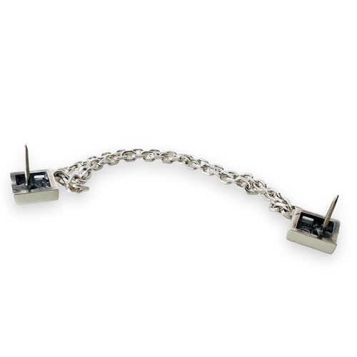 ≪DAgDART/ダグダート≫【Glass】ブラックキュービックジルコニア チェーンラペルピン