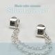 ≪DAgDART/ダグダート≫【Glass】ブラックキュービックジルコニア チェーンラペルピン