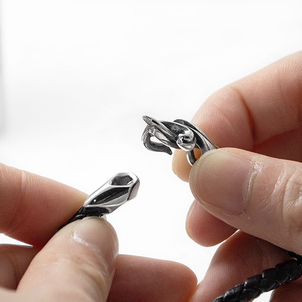 ≪DAgDART/ダグダート≫【Glass】レザー×シルバーブレスレット 