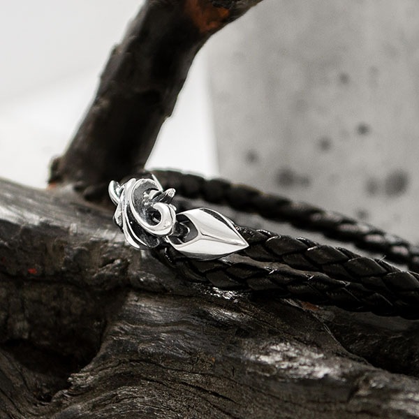 ≪DAgDART/ダグダート≫【Glass】レザー×シルバーブレスレット 