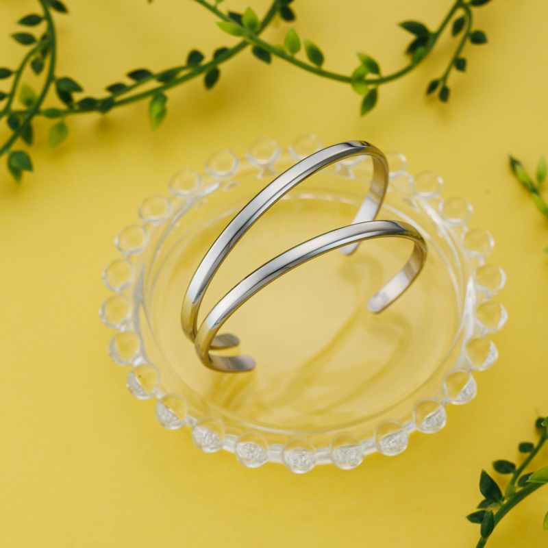 ≪white clover/ホワイトクローバー≫ペアバングル ステンレス