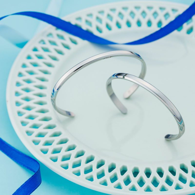 ≪white clover/ホワイトクローバー≫ペアバングル ステンレス