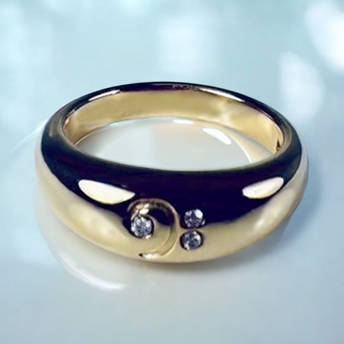 ≪うみくん × GINTOKI コラボアクセサリー Vol.5≫　K10リング YG