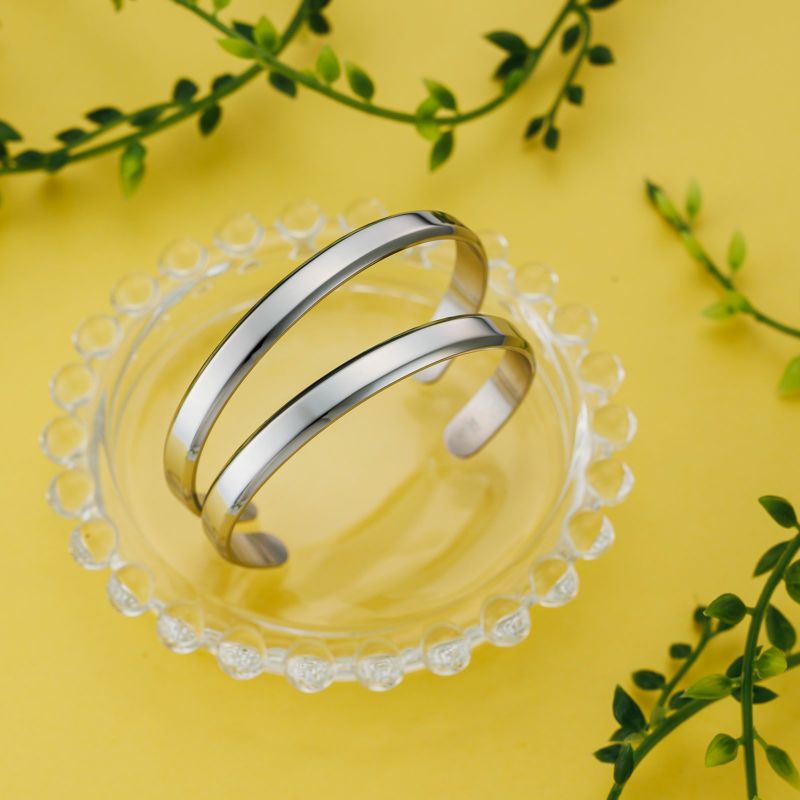 ≪white clover/ホワイトクローバー≫ペアバングル ステンレス