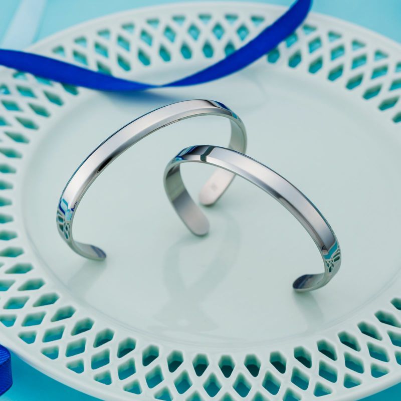 ≪white clover/ホワイトクローバー≫ペアバングル ステンレス