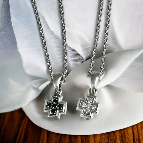 ≪FatimaDesign/ファティマデザイン≫ペアセット販売/セイントクロス・チャームペンダント (チェーン付)