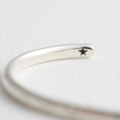 販売終了 ≪安達勇人 × Fatima Design コラボアクセサリー≫シルバーバングル　SIZE　S