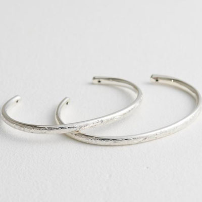 販売終了 ≪安達勇人 × Fatima Design コラボアクセサリー≫シルバーバングル　SIZE　S