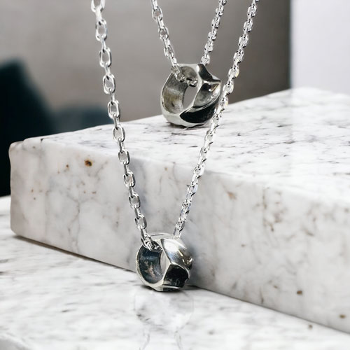 ≪DAgDART/ダグダート≫【ペア】合わせるとハート シルバーペアペンダント /DT-400+401