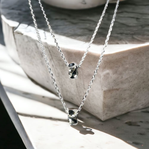 ≪DAgDART/ダグダート≫【ペア】合わせるとハート シルバーペアペンダント /DT-400+401