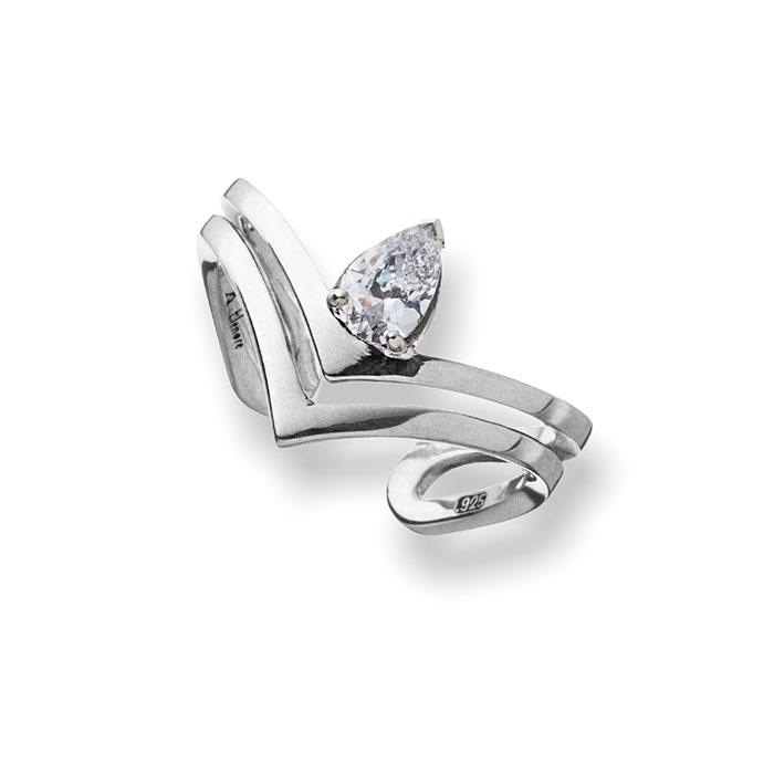 ≪Artemis Kings/アルテミスキングス≫ティアドロップVリングBK＆CL　AKR0055　AKR0054