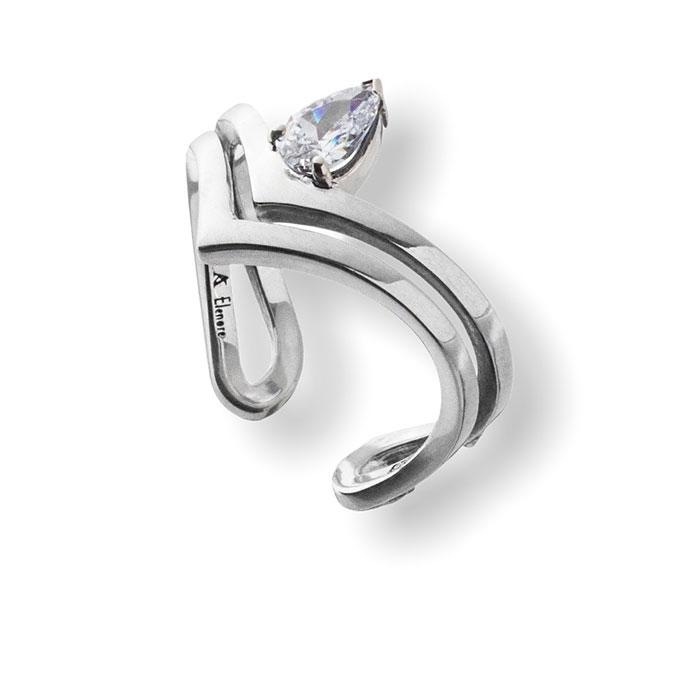 ≪Artemis Kings/アルテミスキングス≫ティアドロップVリングBK＆CL　AKR0055　AKR0054