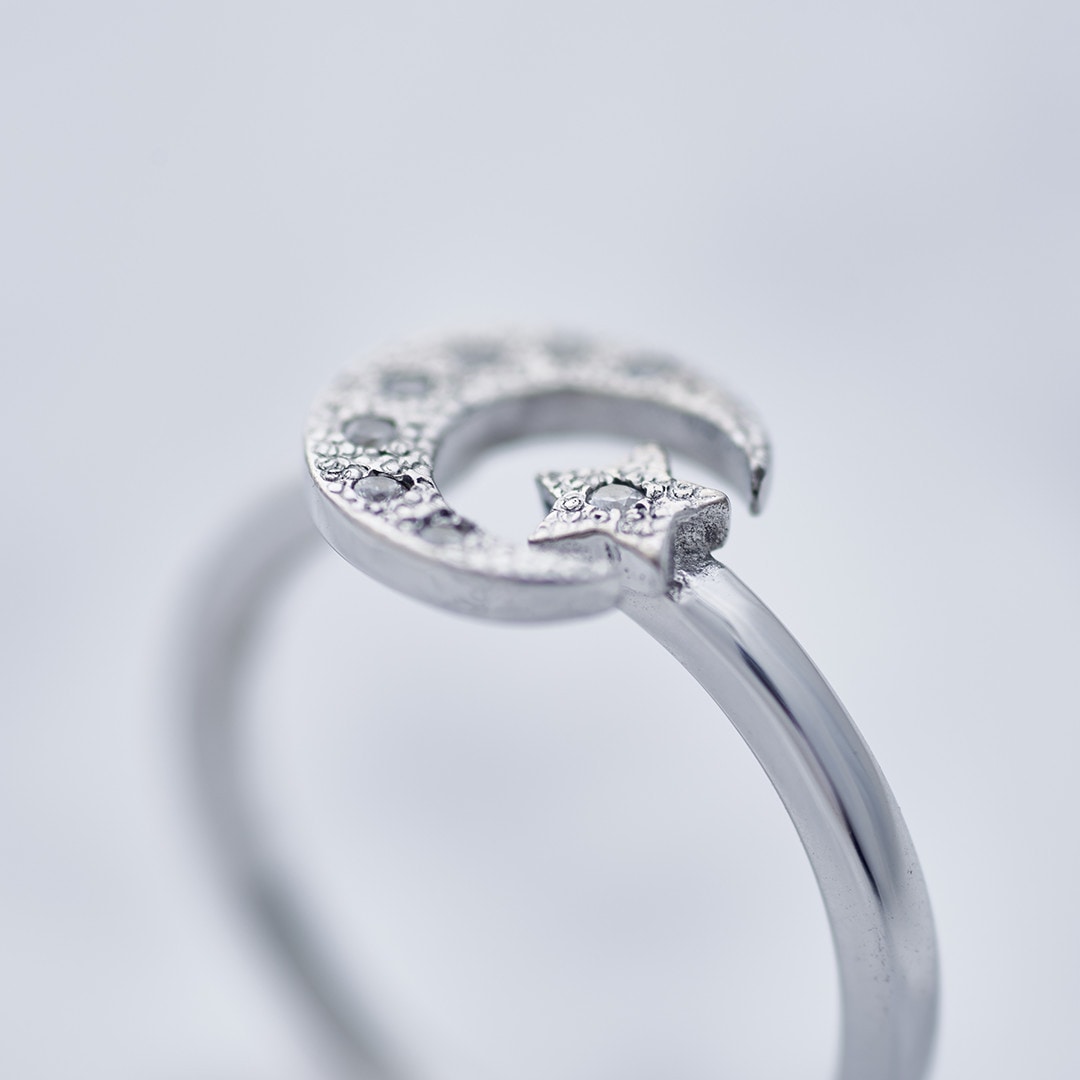≪Crescent Luna/クレセントルナ≫LUNA ESTRELLA RING SMALL/ルナエストレラリングスモール  SILVER