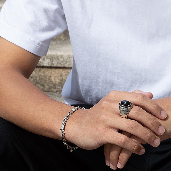 ≪DAgDART/ダグダート≫【BLOODY BOWIE】シルバーブレスレット 