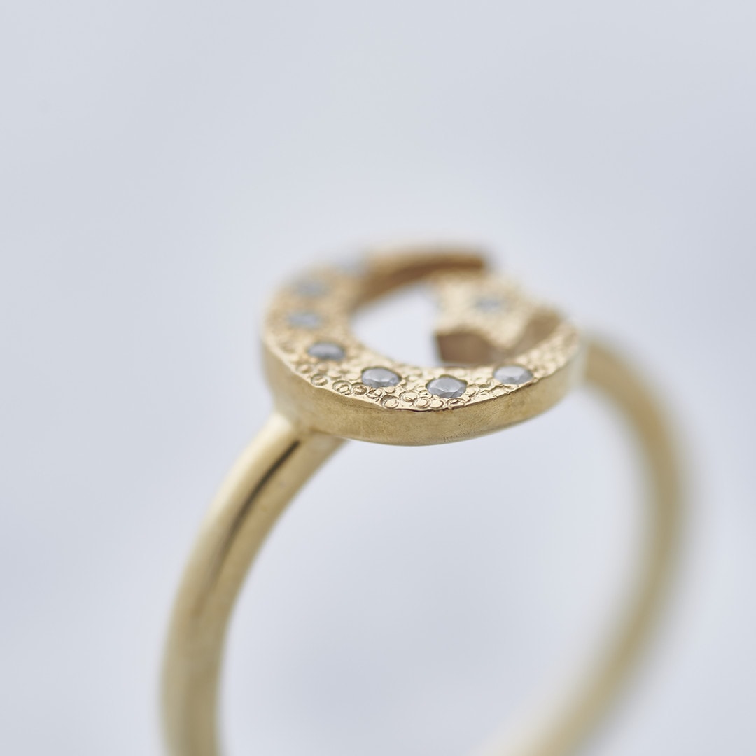≪Crescent Luna/クレセントルナ≫LUNA ESTRELLA RING SMALL/ルナエストレラリングスモール GOLD