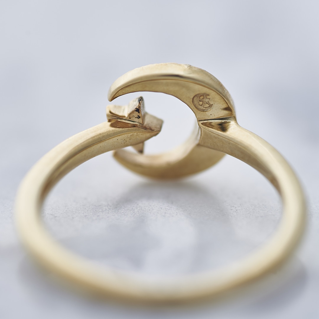 ≪Crescent Luna/クレセントルナ≫LUNA ESTRELLA RING SMALL/ルナエストレラリングスモール GOLD