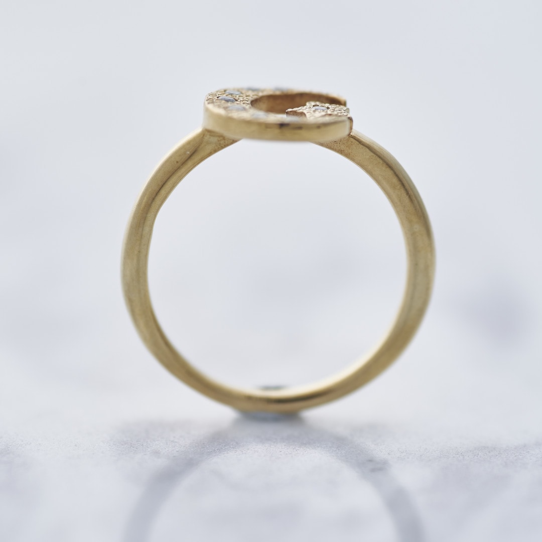 ≪Crescent Luna/クレセントルナ≫LUNA ESTRELLA RING SMALL/ルナエストレラリングスモール GOLD